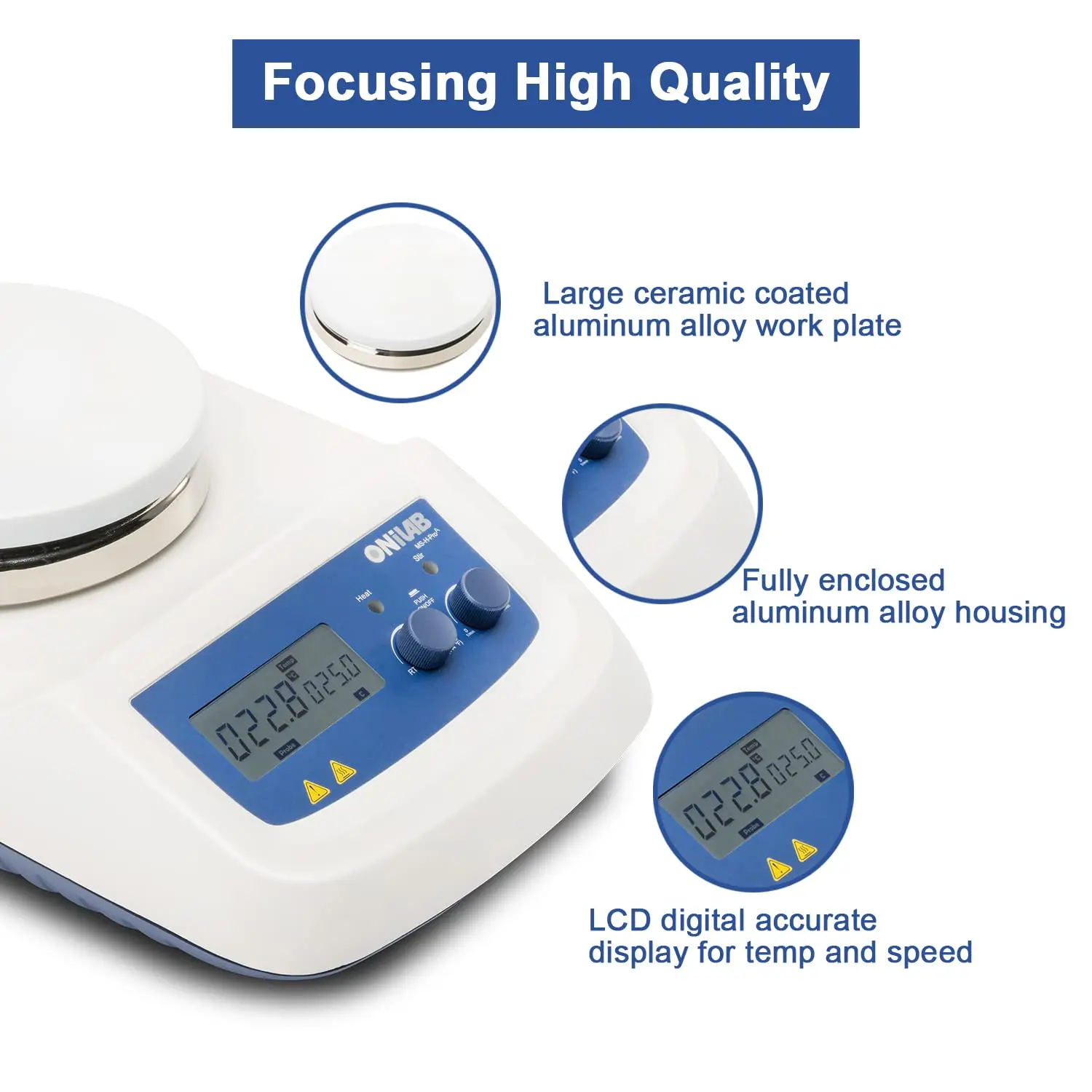 ONiLAB 340C Magnetic Hotplate  – обзор и цена Magnetic Stirrer Hotplate
