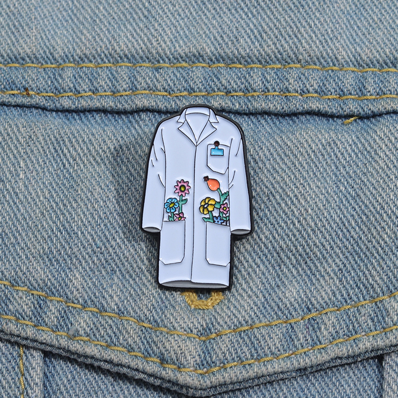 Floral Lab Coat Enamel Pins Cu – обзор и цена Medical Lab Logo