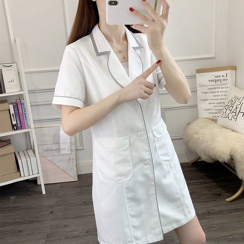 white short beauty uniform dre – обзор и цена Medical Lab Logo