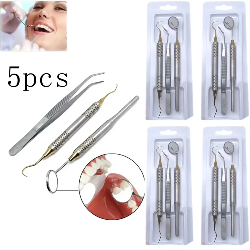 5pcs Dental Double Ended Mouth – обзор и цена Dental Mirror Probe