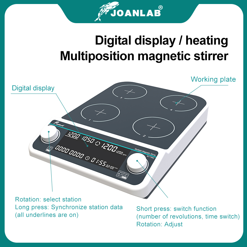 JOANLAB Multiple Magnetic Stir – обзор и цена Magnetic Stirrer Hotplate