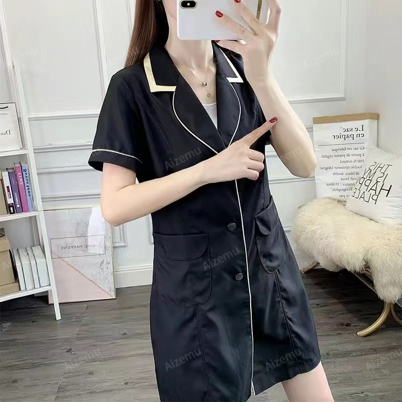 Black Beauty Salon uniform sho – обзор и цена Medical Lab Logo