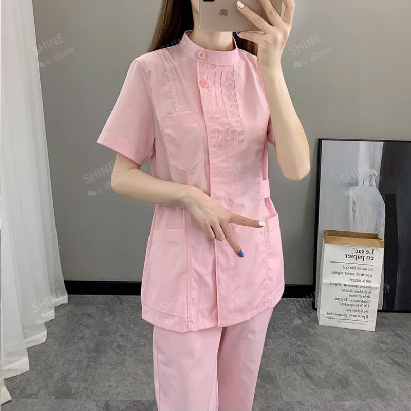 Pink Nurse Uniforms Short Slee – обзор и цена Medical Lab Logo