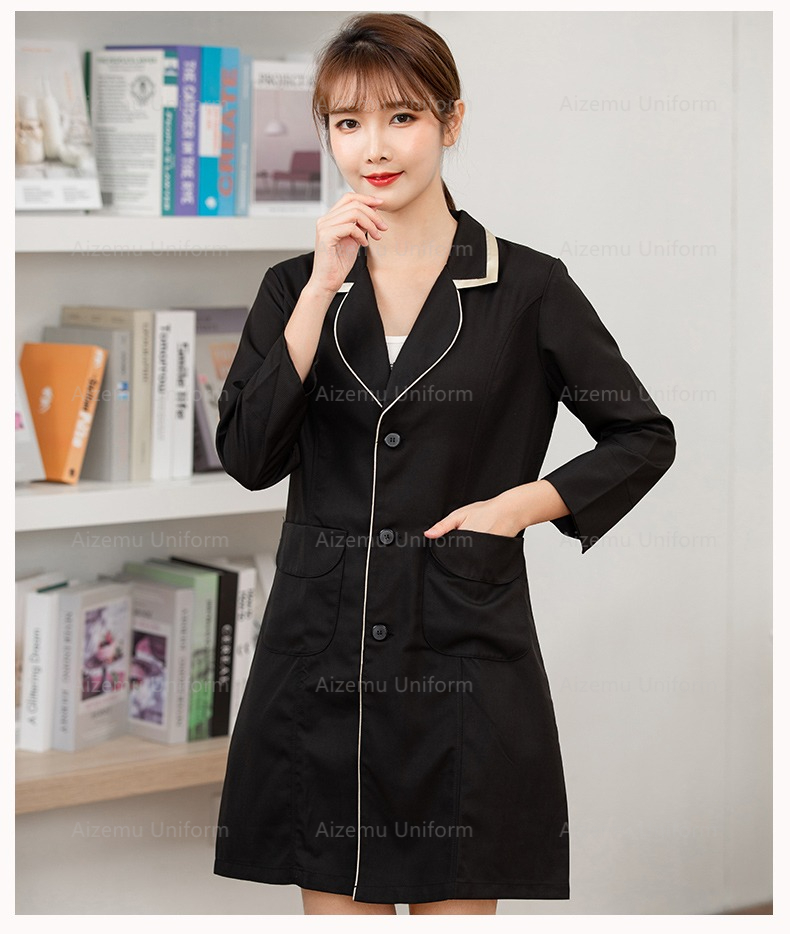 New Black beauty uniform with  – обзор и цена Medical Lab Logo