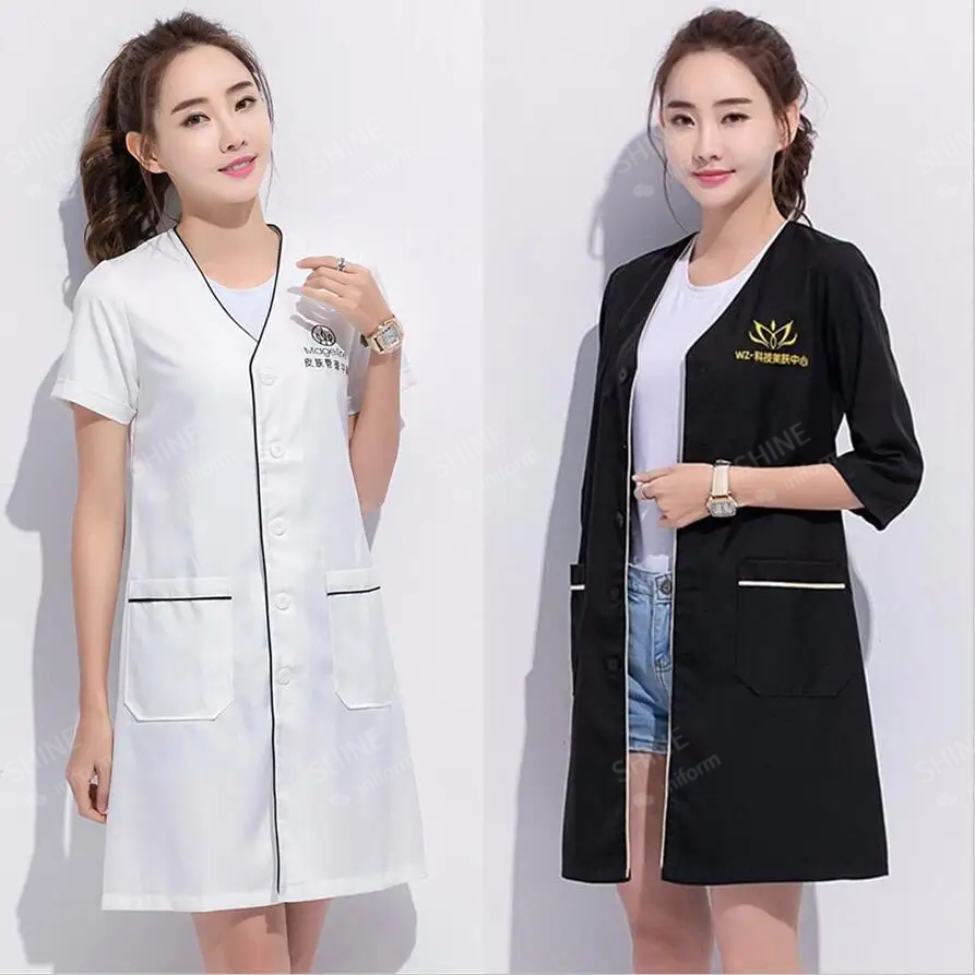 beauty uniform beautician Cust – обзор и цена Medical Lab Logo